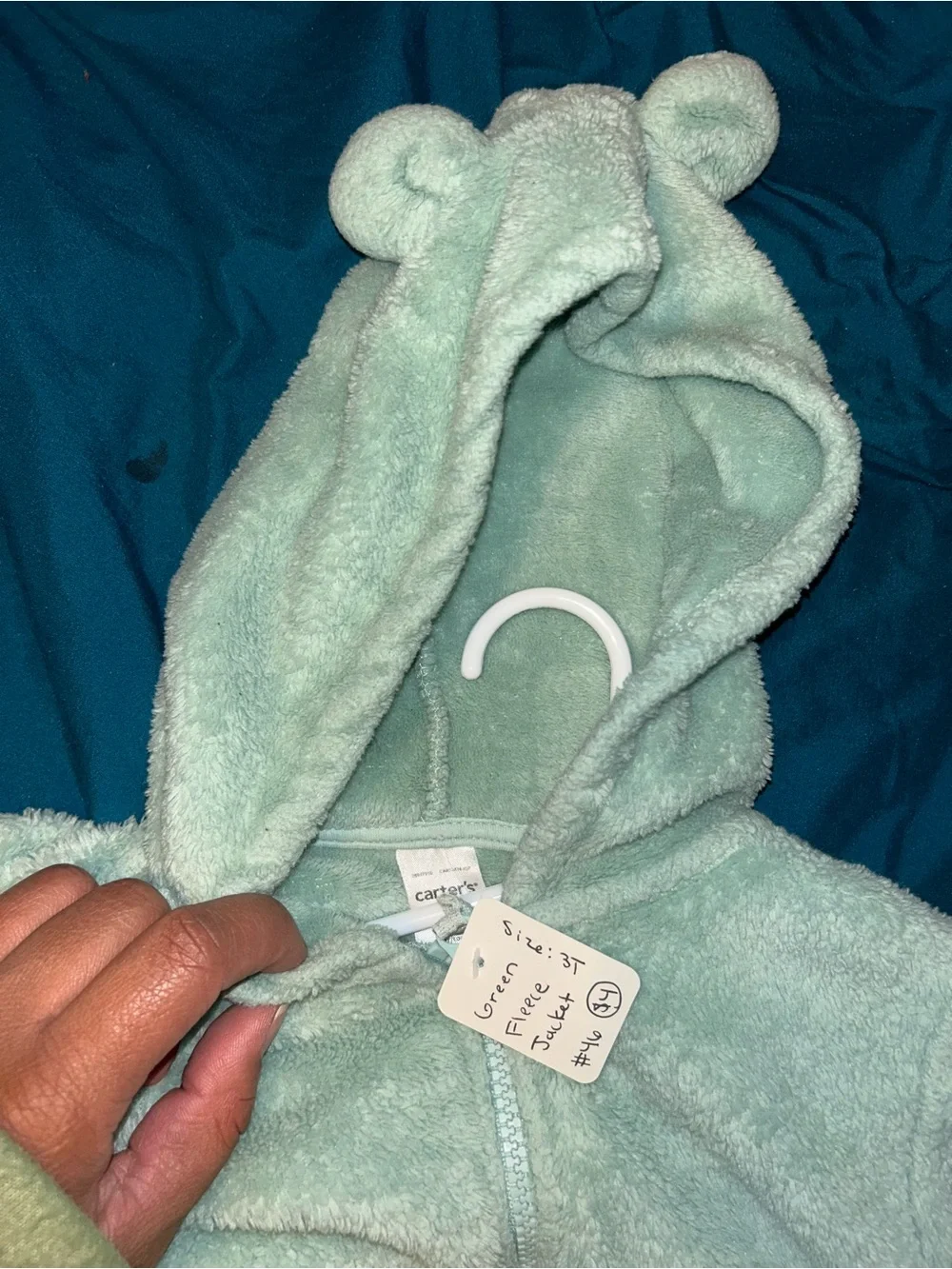 🍄3 for $10🍄 Carter's Plush Hooded Fleece Jacket in Mint